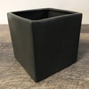 5” Black Ceramic Square Vase