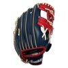Baseball Glove; Navy, red and white accents, leather, kids