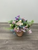 SILK Small garden centerpiece in lavender
