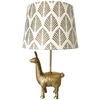 Table Lamp; Antique gold Lama, ceramic,