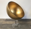 Gold Glass Tilted Footed Bowl
