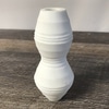 White Ceramic Tiered Gourd Bud Vase B