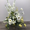 Silk.Vintage Yellow & White Spring Arrangement