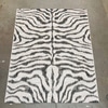 Black and White Zebra Print Outdoor Rug
