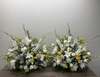 FRESH Large Yellow and Blue Garden arrangements