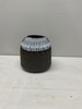Brown Striped Ceramic Vase