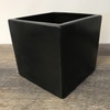 7” Black Ceramic Square Vase