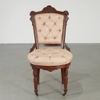 Victorian Button Tufted Walnut Side Chair