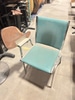 Teal Vinyl tablet desk with flip up desk top