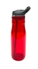 Drink container, red plastic with gray top