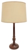 Table Lamp Base, Dark wood turned and scored,