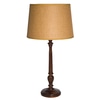 Table Lamp Base, Dark wood turned and scored,
