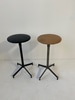 Black Leather Pedestal Stool