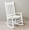 Rocking Chair; simple white wood with lambs skin