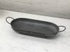 Galvanized Footed Oval Dish w/Handles