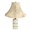 Table Lamp base; Alabaster marble, stacked blocks, 3 tiers,