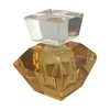 Angular Perfume Bottle w/Amber Base Clear Top