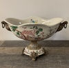 Asian Ceramic Oval Footed Bowl
