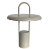 Indoor/Outdoor Lamp; LED Light, Metal, Sand/Grey finish,