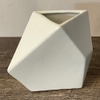 White Ceramic Prism Vase