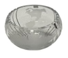 Trophy bowl:  cut and etched crystal, world map