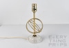 Brass Orbital Motif Table Lamp w/ Glass Base