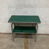 Vintage Metal and Green Laminate Table