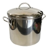 Stock Pot; Brushed stainless steel, classic shape,