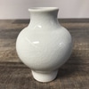 White Ceramic Round Bud Vase A