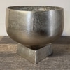 Large Silver Round Footed Bowl