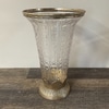 Silver Rim Crystal Vase