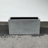 Grey Fiberglass Stone Planter Box