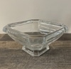 Pair of Heavy Square Crystal Bowls