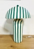 Green Stripes Paper Mache Lamp S2