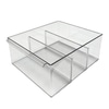 Storage Bin; Clear, acrylic, rectangular