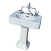 Antique 3 Valve Pedestal Sink