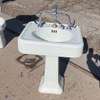 Antique 3 Valve Pedestal Sink