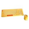 Keyboard; Sunflower yellow, with two tone keys, modern, wireless