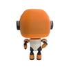 Cleared Toy; Winking Robot, Orange, black & white,