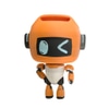Cleared Toy; Winking Robot, Orange, black & white,