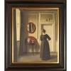 Interior with an Oval Mirror by Hammershoi
