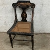 Antique Wooden Chair with Caned Seat