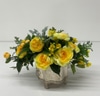 SILK Yellow Camellia Arrangement