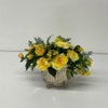 SILK Yellow Camellia Arrangement