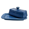 Butter Dish; Stoneware, blue,