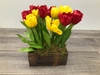Silk.Red & Yellow Tulips Arrangement