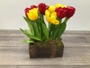 Silk.Red & Yellow Tulips Arrangement