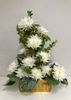 SILK White Mum Vintage Arrangement