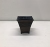 Small Graduated Square Metal Footed Vases