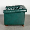 Green Leather Chesterfield Armchair